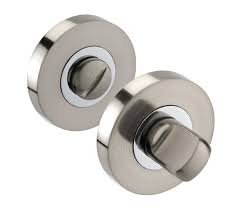So, let's start by covering a few tips to fit a bathroom thumb turn lock on a new door: Thumb Turn Lock For Bathroom Door Locks In Dual Chrome Rose 50mm Handle King Ireland