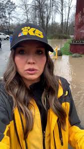 The Puyallup River was raging in Sumner around noon