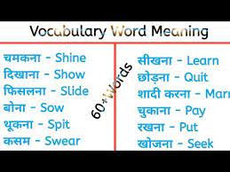 Word Meaning English To Hindi Daily Use Word English Word List With Meaning In Hindi 48 Youtube In 2021 Daily Use Words Word Meaning English To Hindi Words