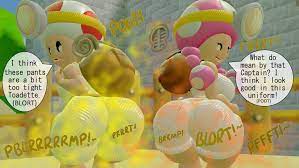 big ass big butt captain toad captain toad treasure tracker fart  fart fetish farting jeans mario (series) pants tight jeans toad (mario)  toadette 
