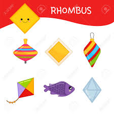 Collection by the corporate presence. Materials For Kids Learning Forms A Set Of Diamond Shaped Objects Royalty Free Cliparts Vectors And Stock Illustration Image 118997130