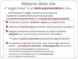 Uno dei punti principali da ricordare per la stesura del saggio breve della maturità è che è necessario esporre in maniera chiara i dati che emergono dai documenti allegati e presentare la propria tesi sull'argomento con esempi e. La Scrittura Del Saggio Breve Ppt Video Online Scaricare