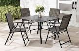 5 Piece Wicker Folding Dining Set Mainstays