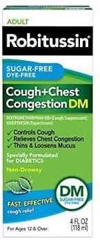 Find quality health products to add . Amazon Com Robitussin Sugar Free Cough Chest Congestion Dm Cough And Congestion Medicine Mint Flavor 4 Fl Oz Health Household