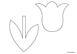 Tulip Template For Kids Coloring Page Flower Templates Printable Spring Flower Crafts Flower Template