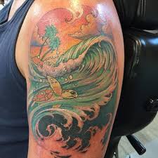Bicep diver tattoos 3 09.02.2016 · blackwork underwater scene on guys arm, with a shark, ray and other sea creatures. 150 Tattoo Ideas For Beach Lovers Body Art Guru