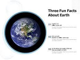 Earth is our home planet and the only one with liquid water on its surface. Three Fun Facts About Earth Template Presentation Sample Of Ppt Presentation Presentation Background Images