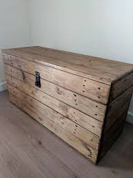 Rustic Clamshell Wooden Trunk Handmade From Reclaimed Wood Etsy Wooden Trunks Rustic Pine Furniture Wood Trunk