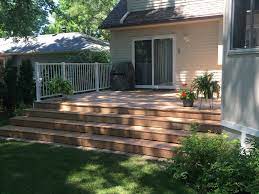 No Railing Deck Patio Deck Designs Backyard Deck Steps