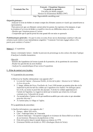 Terminale Bac Pro Francais Cinquieme Sequence La