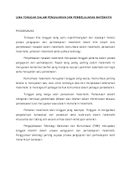 Pertanyaan seperti ini sering muncul saat pelajaran bahasa indonesia sewaktu masih duduk di bangku sekolah dasar. Doc 138299540 5 Tonggak Dalam Matematik New Man Abdul Academia Edu