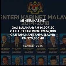 Kami menemukan gaji menteri lebih rendah dari pegawai negeri berpangkat tinggi. Career Cube Gaji Ahli Politik Di Malaysia Sumber Facebook