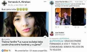 Un cura insultó a Thelma Fardín en sus redes