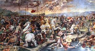 Classic Art Painting Battle Of The Milvian Bridge Giulio Romano Battle Horse Roman 2k Wallpaper Hdwallpaper Deskt Roman Empire Classic Art Christianity