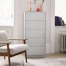 32w x 16d x 2.8h. Emilia 5 Drawer Dresser Haze