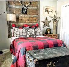 Modern Cabin Buffalo Plaid Cabin Rooms Bedroom Decor Bedroom Makeover