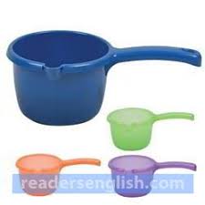 Basting spoons, bottle openers, pressure cookers, risotto dishes, cooking pans, saucepans, frying pans, milk pans, strainers, lids, asparagus pans. Dipper Urdu Meaning
