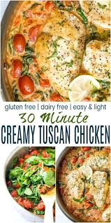 Creamy Tuscan Chicken An Easy 30min Dinner Idea Recipe Free Chicken Recipes Dairy Free Recipes Dinner Gluten Free Dairy Free Recipes Dinner