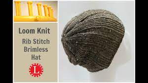 Loom Knit Hat Rib Stitch Slight Slouch Brimless Beanie For Men And Women Youtube