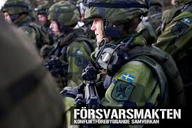Försvarsmakten är en svensk myndighet med ansvar för landets försvar i händelse av krig, att hävda sveriges vidare intressen, samt att understödja fredsbevarande insatser och humanitär hjälp. Forsvarsmakten Kj