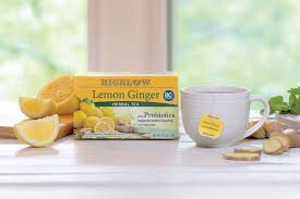 Lemon Ginger Plus Probiotics Herbal Tea – Bigelow Tea