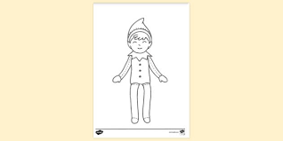 All these santa coloring pages are free and can be printed in seconds from your computer. Elf On The Shelf Colouring Page Girl Colouring Sheets