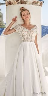 Eva Lendel 2017 Wedding Dresses Santorini Bridal Campaign Wedding Inspirasi Short Sleeve Wedding Dress Wedding Dresses Lace Sheer Wedding Dress