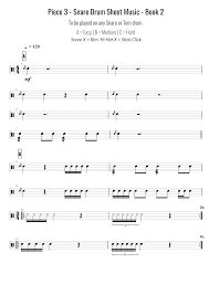 The guide you are now reading is a legend to how we notate drum and percussion parts when. Piece 3 Snare Drum Sheet Music Book 2 Learn Drums For Free
