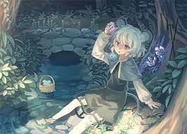 Animal Animal Ears Dress Gray Hair Mouse Mousegirl Nazrin Necklace Orita Enpitsu Tail Touhou Water Yellow Eyes Konachan Com Anime Images Anime Animal Ears