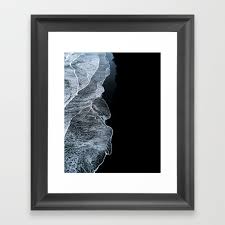 High quality beach inspired framed prints by independent artists and designers from around the world. Waves On A Black Sand Beach In Iceland Minimalist Landscape Photography Framed Art Print By Regnumsaturni Society6