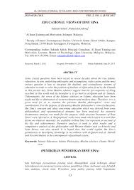 Dilahirkan pada tahun 370 hijrah/980 masihi di afsyanah, turkistan. Pdf Educational Views Of Ibnu Sina