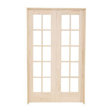 Whether the door frame has already existed or. 15 Lite Pre Hung Double Pine Door 62 X 82 Heeby S Surplus Inc