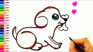 cok kolay sevimli kopek cizimi how to draw a cute dog very easy cute dogs drawings easy youtube