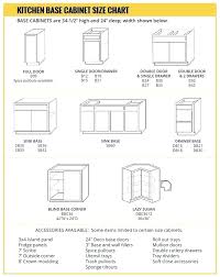 stock size kitchen cabinet doors cabinets base chart in