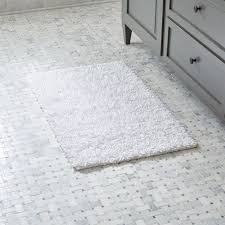 The most common white bathroom rug material is wool. Loop White Bath Rug Reviews Crate And Barrel