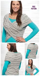 I love this idea of wearing cable knitted cowl into a chic sweater vest. Woman Cable Sweater Cowl Vest Knitting Pattern