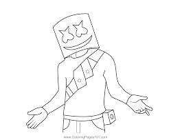 Includes images of baby animals, flowers, rain showers, and more. Marshmello Fortnite Coloring Page For Kids Free Fortnite Printable Coloring Pages Online For Kids Coloringpages101 Com Coloring Pages For Kids