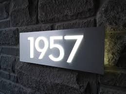 Custom Led House Number Sign Horizontal 5 Numbers Etsy In 2020 Led House Numbers House Number Sign Led House