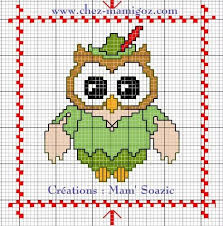 Plaid Chouette Brodee 47 Chouette Peter Pan Oiseaux De Point De Croix Hibou En Point De Croix Chouette