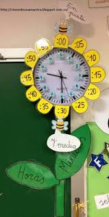Reloj Flor Actividades Escolares Decoracion De Aulas Matematicas Para Ninos