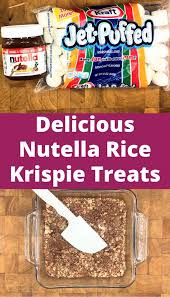 Nutella Rice Krispie Treats How To Make Rice Crispy Treats Recipe Nutella Rice Krispie Treats Rice Krispie Treats Crispy Treats