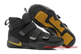 Black And Yellow Basketball Shoes 2017 Nike Lebron Soldier 11 Black Gold Yellow Basketball Shoes Nike Basketball Shoes Nike Free Shoes Nike Shoes Outfits