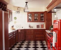 Image Result For Cherry Cabinets Checkerboard Floor Kitchen Remodel Kitchen Floor Tile Kitchen Inspirations