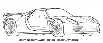 Mclaren senna is a limited edition car. Porsche 918 Spyder Coloring Page Free Printable Coloring Pages For Kids