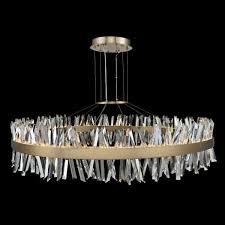 Allegri Glacier Pendant Light In Brushed Champagne Gold Modern Crystal Chandelier Foyers Crystal Pendant Crystal Pendant Lighting