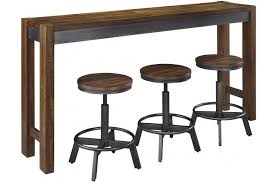 Torjin Brown And Gray Long Counter Height Dining Room Set From Ashley Coleman Furniture Home Bar Table Counter Table Set Pub Table Sets