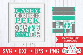 Download Baby Birth Announcement Cut File 17908 Cut Files Design Bundles