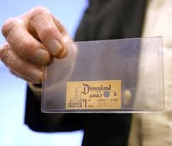 First Disney World Ticket Ever Sold In 1955 Disneyland Tickets First Disneyland Disneyland