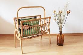 Vintage Rattan Magazine Rack Germany Gdr 60 S Wolle Kaufen