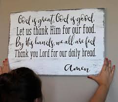 7'' h x 7'' w; God Is Great God Is Good Dining Room Wall Decor Prayer Sign Kitchen Prayer Kitchen Wall Art Kitchen Signs Dining Room Prayer Dining Room Wall Art Dining Room Wall Decor Kitchen